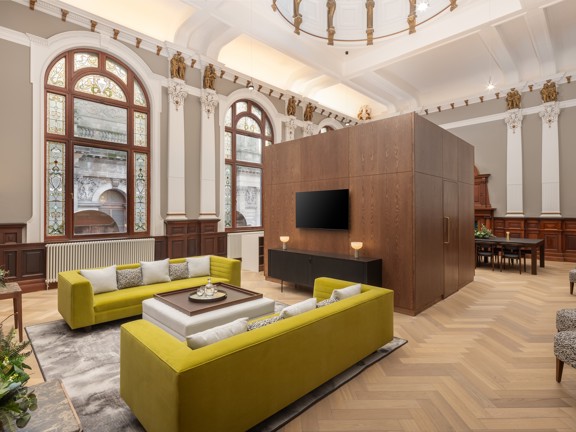 The Liberty Suite lounge with domed ceiling