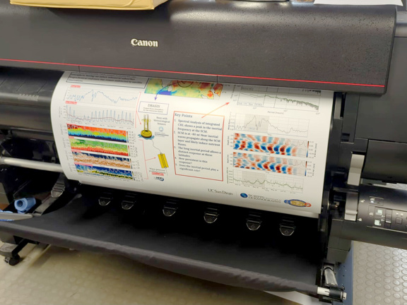 Machine printing an A3 colour  academic poster