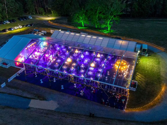 Glass top marquee