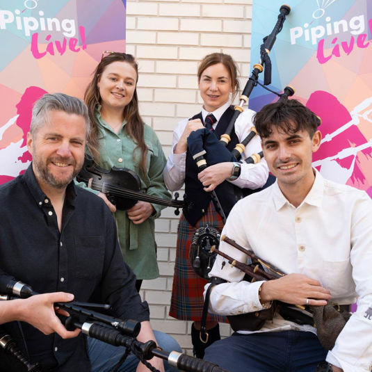 Margaret Houlihan, Fionnlagh Mac A'Phiocair, Bronwen Davies and Finlay MacDonald