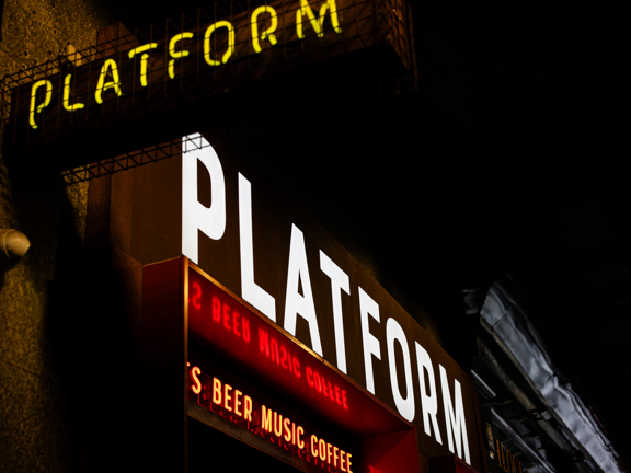 Exterior signage of Platform Glasgow, a city-centre venue ideal for conferences and events.