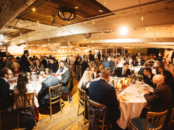 Burns Night dinner on the deck of a ship