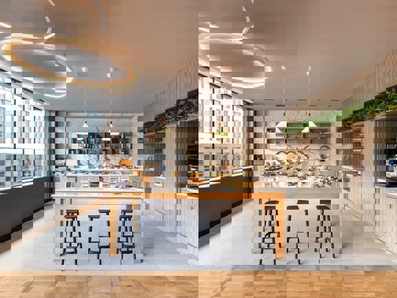 The Pantry at The Radisson Blu Hotel - set up with hot/cold food and coffee/tea stations. 