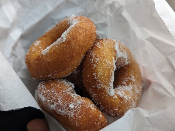 Fresh sugar donuts
