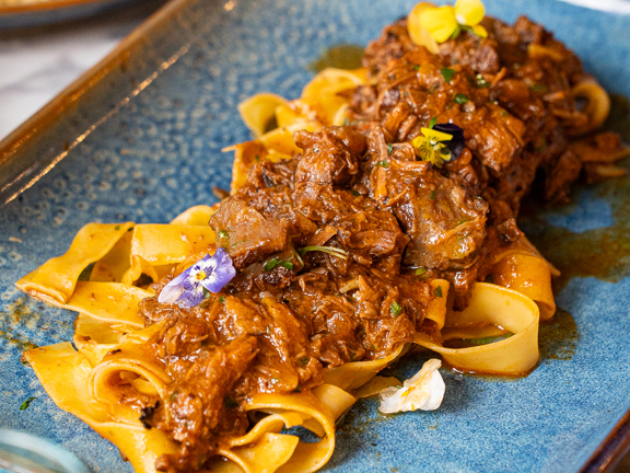 Plate of pasta and ragu