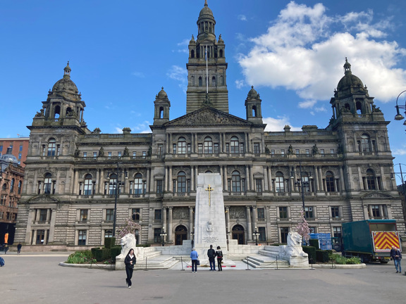 Ornate Victorian building in Glasgow known as the City Chambers