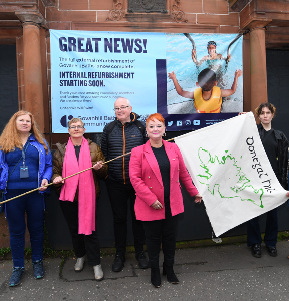 Volunteers from Govanhill Bath Community Trust helping to launch the Glasgow 850 Volunteer and Employability Programme