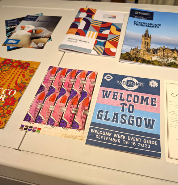 Example of different printing posters and brochures. 