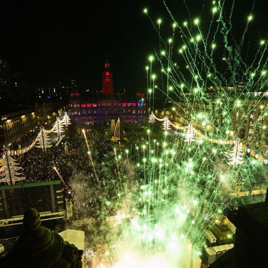 View of George Square when the Christmas Lights were turned on