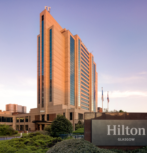 Outside shot of hotel building